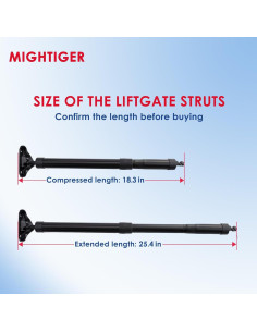 Amortiguadores de Puerta Trasera MIGHTIGER para Toyota Highlander 2014-2019 2