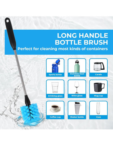 Juego de 5 cepillos limpiadores TooLe para botellas y popotes