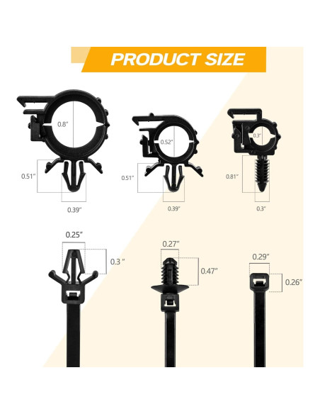 150 Bridas de Cable Nylon UNIGT para Autos y Camiones