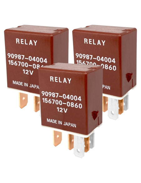 Paquete de 3 Relés Automotrices Sonzrod 40A 12VDC 5 Pines