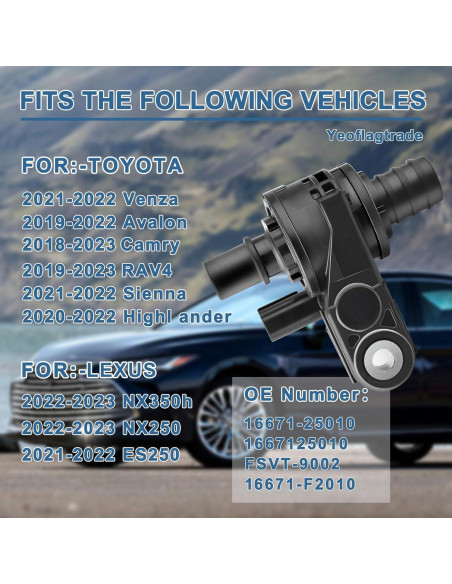 Válvula de Derivación Refrigerante Yeoflagtrade 16671-25010