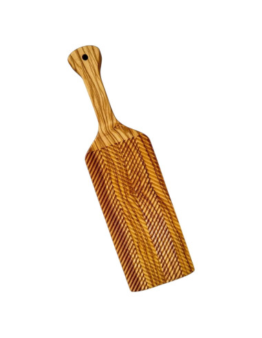 Tabla de Gnocchi de Madera de Olivo Chevron 28x8 cm - Herramienta de Cocina Italiana