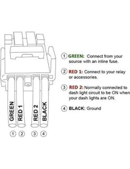 Interruptor de Luz Retroiluminado Toyota Stark 33x22mm