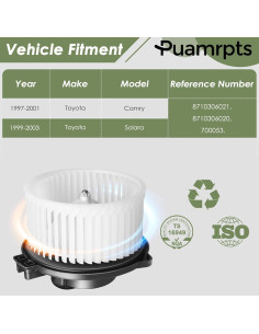 Motor de Soplador de Calefacción PUAMRPTS para Toyota Camry 1997-2001 y Solara 1999-2003 2