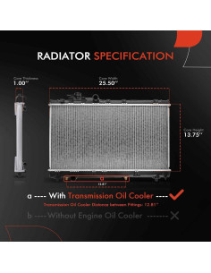 Radiador A-Premium para Toyota Celica 1994-1997 L4 1.8L 2