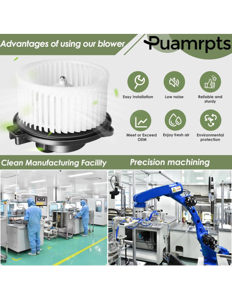 Motor de Soplador de Calefacción PUAMRPTS para Toyota Camry 1997-2001 y Solara 1999-2003