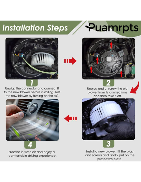 Motor de Soplador de Calefacción PUAMRPTS para Toyota Camry 1997-2001 y Solara 1999-2003