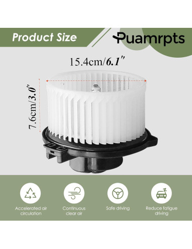 Motor de Soplador de Calefacción PUAMRPTS para Toyota Camry 1997-2001 y Solara 1999-2003