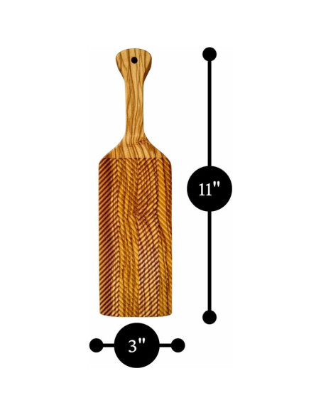Tabla de Gnocchi de Madera de Olivo Chevron 28x8 cm - Herramienta de Cocina Italiana