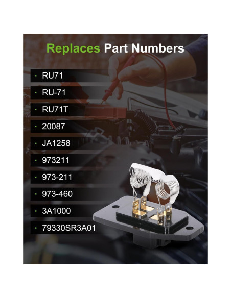 Resistor Motor Ventilador Calefacción SCITOO para Acura Honda