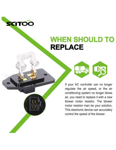 Resistor Motor Ventilador Calefacción SCITOO para Acura Honda