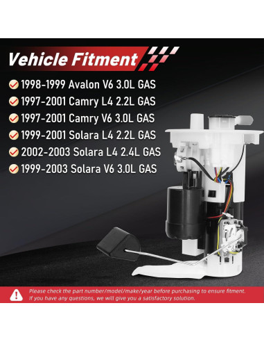 Bomba de Combustible Eléctrica BRNEWKITS SP9157M para Toyota
