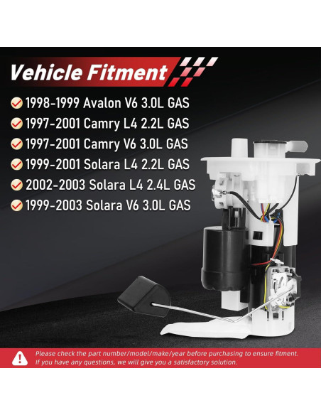 Bomba de Combustible Eléctrica BRNEWKITS SP9157M para Toyota