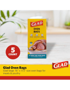 Bolsas de Horno Grande Glad - 40.6 x 44.5 cm - 5 Unidades 2