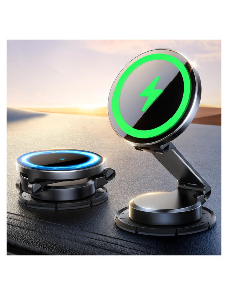 Cargador Soporte Auto MagSafe Joyroom 15W Todo Metal Negro