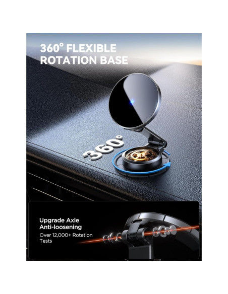 Cargador Soporte Auto MagSafe Joyroom 15W Todo Metal Negro