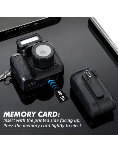 Mini Cámara Digital en Llavero Relaxweex 1080p Negra 16GB