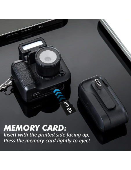 Mini Cámara Digital en Llavero Relaxweex 1080p Negra 16GB