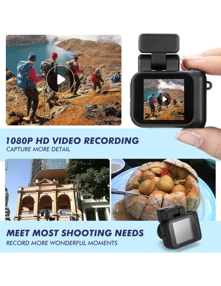 Mini Cámara Digital en Llavero Relaxweex 1080p Negra 16GB