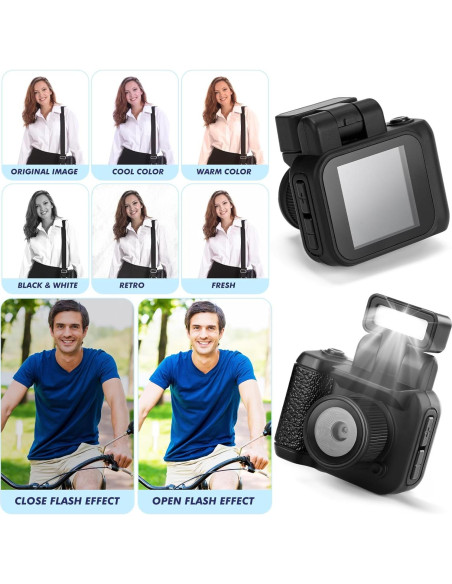 Mini Cámara Digital en Llavero Relaxweex 1080p Negra 16GB