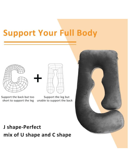 Almohada de Embarazo Chilling Home 58" Negra Cuerpo Completo