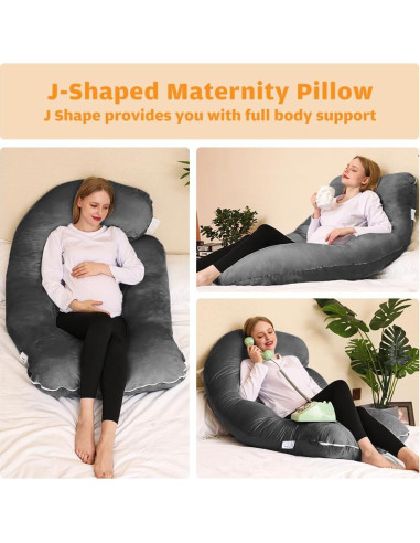 Almohada de Embarazo Chilling Home 58" Negra Cuerpo Completo