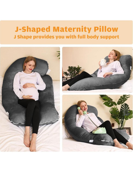 Almohada de Embarazo Chilling Home 58" Negra Cuerpo Completo