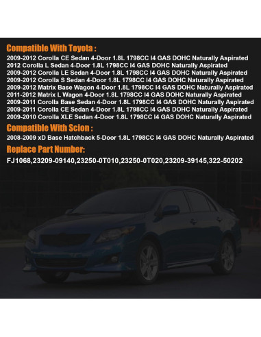 Inyector de combustible Zxyculture 1.8L para Toyota Corolla