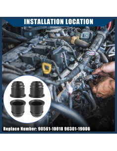 Espaciador de Soporte Inyector Combustible INFINAUTO 4pcs 2