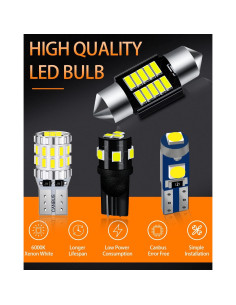 Bombillas LED Interiores MEALAM para Toyota Camry 2007-2011 2