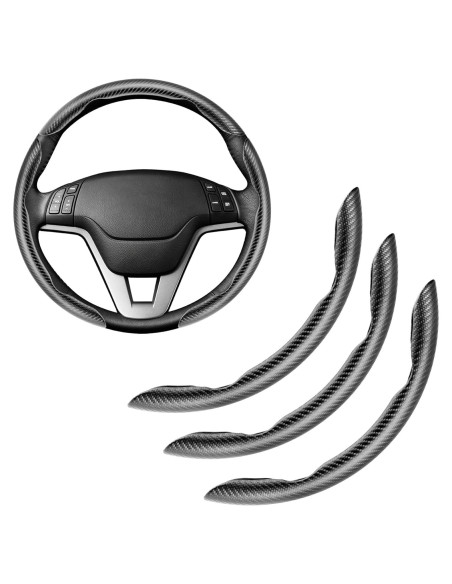 Funda de Volante Antideslizante Amiss 3 Piezas Negro