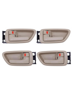 4 Manijas de Puerta Interior Lcyolada Beige para Toyota