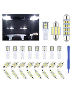 Juego de 24 Bombillas LED iFunyLED para Automóvil - Blanco