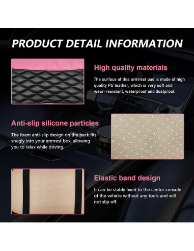 Almohadilla de Consola Central Ohleats Rosa 32x18 cm