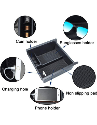 Bandeja Organizadora JKCOVER para Consola Toyota 4Runner y Kia Telluride