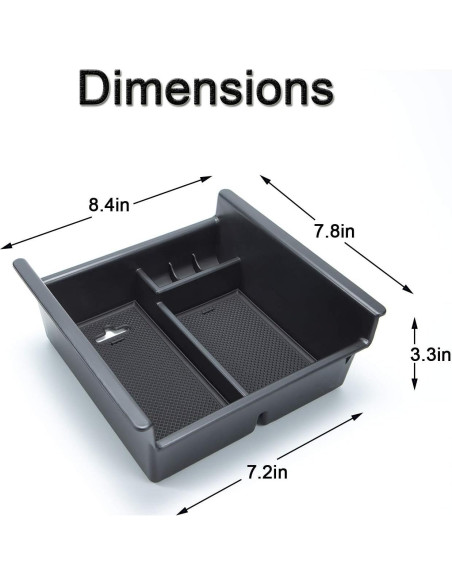 Bandeja Organizadora JKCOVER para Consola Toyota 4Runner y Kia Telluride
