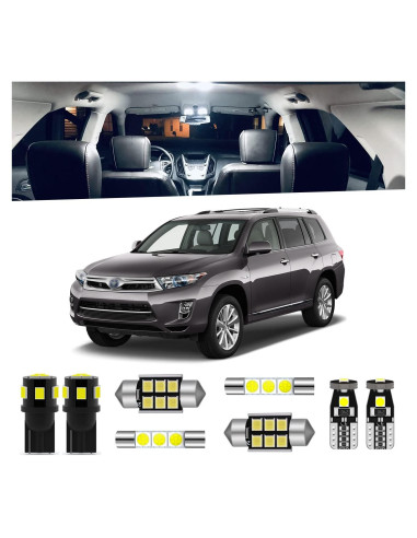 Kit de Luz Interior LED 14 Piezas Toyota Highlander 2008-2013