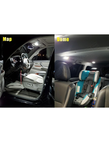 Kit de Luz Interior LED 14 Piezas Toyota Highlander 2008-2013