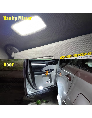 Kit de Luz Interior LED 14 Piezas Toyota Highlander 2008-2013