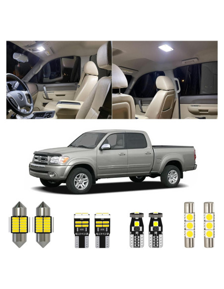 Kit de luces interiores LED Xpismii 6000K para Toyota Tundra 2000-2006