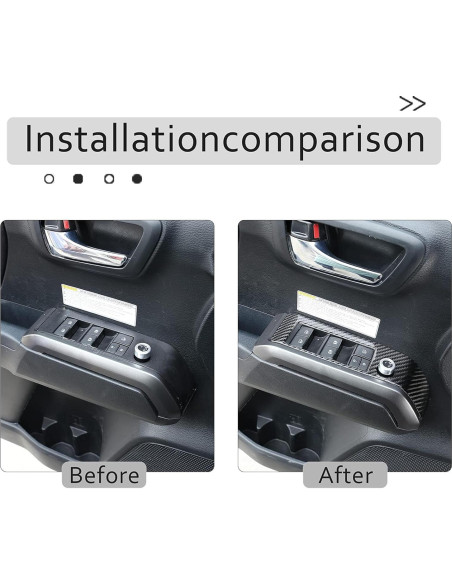 Panel Cubierta Interruptor Ventana Toyota Tacoma 2016-2023 4pcs