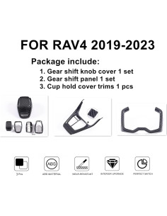 Panel Protector Cambio Marcha Toyota RAV4 2019-2025 Fibra Carbono 2