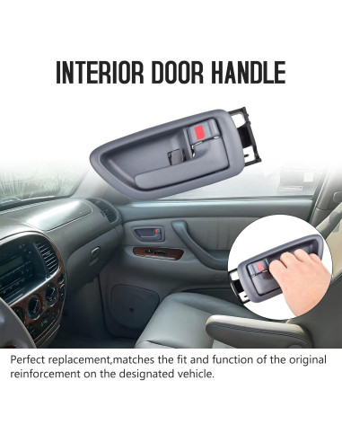 Mangos de Puerta Interior Grises BJYXSHOP para Toyota Sequoia y Tundra
