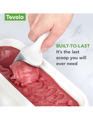 Cucharón de Helado Tovolo Tilt-Up Blanco - Antideslizante y Apto Lavavajillas