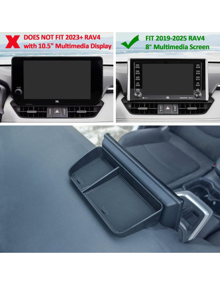 Bandeja de Consola Central TOPINSTALL para Toyota Rav4 2019-2025