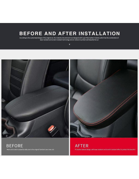 Cubierta de Consola Central INTGET para Toyota RAV4 2019-2025 Rojo