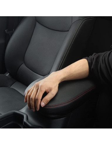 Cubierta de Consola Central INTGET para Toyota RAV4 2019-2025 Rojo