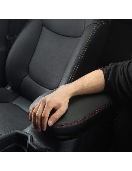 Cubierta de Consola Central INTGET para Toyota RAV4 2019-2025 Rojo