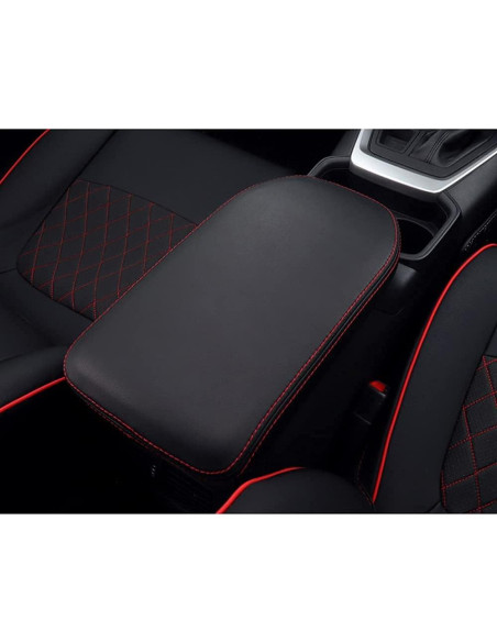 Cubierta de Consola Central INTGET para Toyota RAV4 2019-2025 Rojo