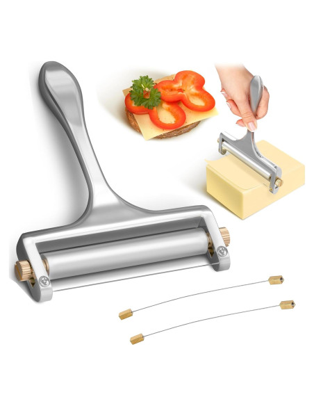 Cortador de Queso V TOWER de Acero Inoxidable con Alambre